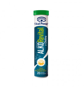 Krüger Vital Power maisto papildas AlkoRevital su cholinu, 20 šnypščiųjų tablečių