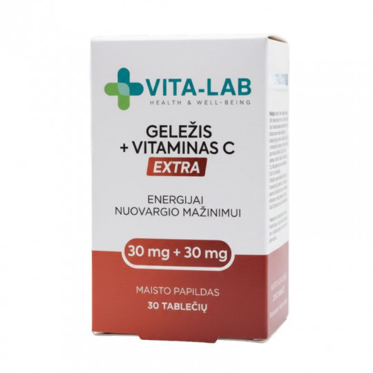 VITA-LAB Iron 30 mg + Vitamin C 30 mg, 30 tablets