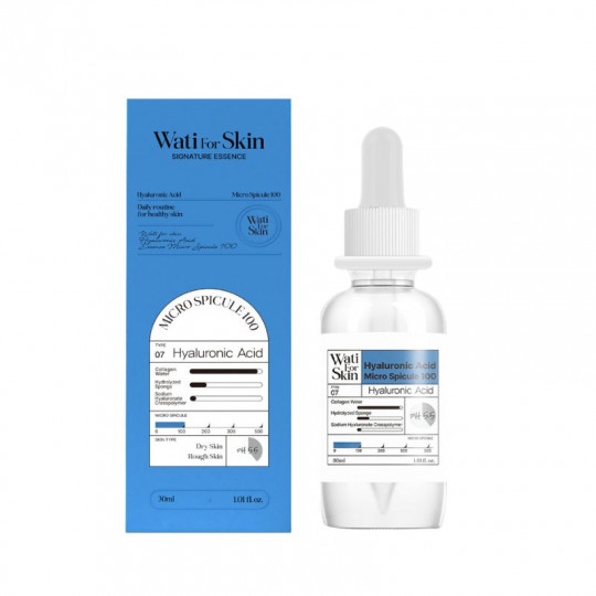 WATI FOR SKIN veido esencija su hialurono rūgštimi Microshot 100, 30 ml