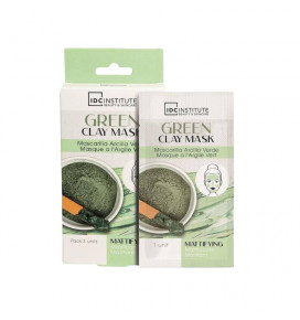 IDC INSTITUTE molio kaukė veidui užtepama Green Clay, 3x8 g