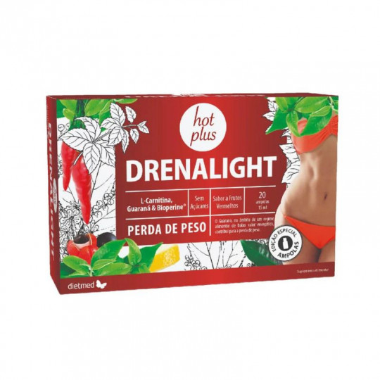 DRENALIGHT 20 buteliukų po 15 ml Lieknėjimui (kolamedžių, kininių arbatmedžių, gvaraninių paulinijų, kavamedžių, vienagraižių va