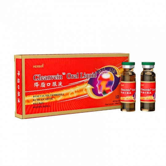 HERBIN GLEANVEIN maisto papildas (Šalavijų šaknys, Chuan Xiong, Kudzu šaknys, Gotu Cola),10x10ml