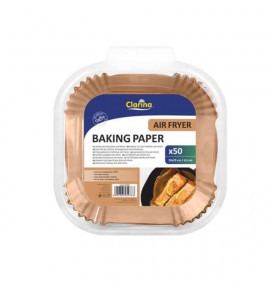 Clarina Popierinės kepimo formelės, kvadratinės, 200x200x45mm, 50 vnt.