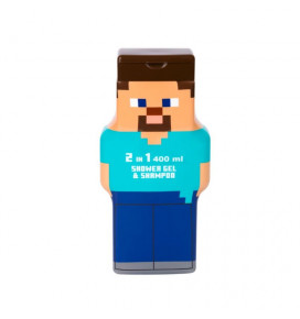 Air-Val shower gel and shampoo 2 in 1, 3D Minecraft Steve, 400 ml