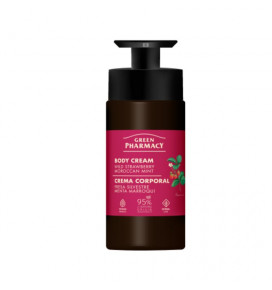 Green Pharmacy body cream with wild strawberries and Moroccan mint, 739 ml