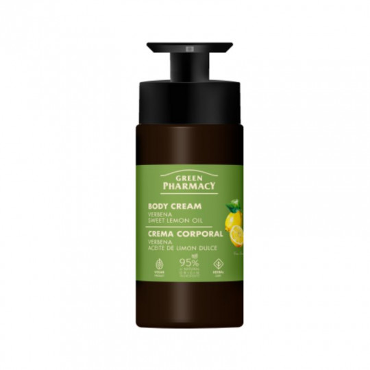 GREEN PHARMACY kūno kremas su verbena ir saldžiųjų citrinų aliejumi, 739 ml