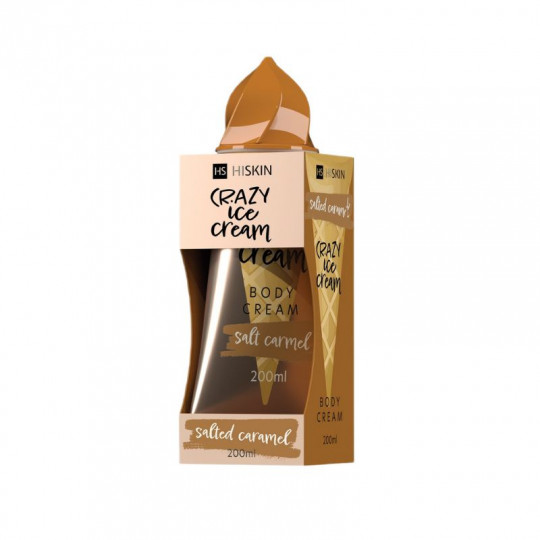 HISKIN Crazy Ice Cream kūno kremas Salted Caramel, 200 ml