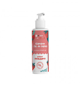 HISKIN KIDS šampūnas ir kūno prausiklis braškės, 280 ml