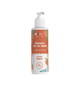 Hiskin Kids shampoo and body wash peach, 280 ml