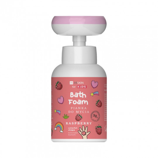 Hiskin Kids body bath foam raspberry, 300 ml