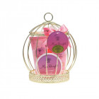 AURORA FOR YOU dovanų rinkinys, 4 pozicijos, Lotus Flower 2x60ml dušo žėlė, kūno losijonas, 70 g vonios druska, kempinė