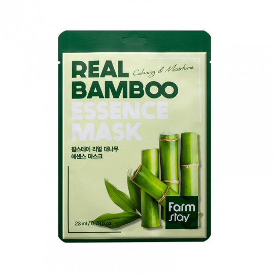FARMSTAY lakštinė veido kaukė drėkinamoji su bambuku, 23 ml