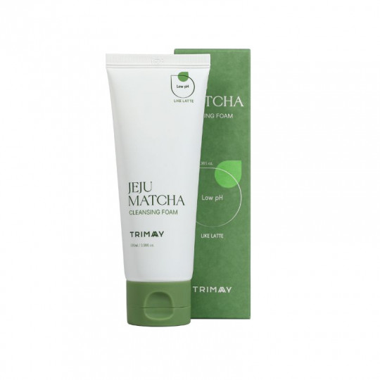 TRIMAY Jeju Matcha Low pH prausimosi putos veidui su matcha, 100 ml