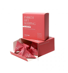 TRIMAY Enrich Lift Sleeping Pack naktinė veido kaukė su kolagenu, 20x3 g