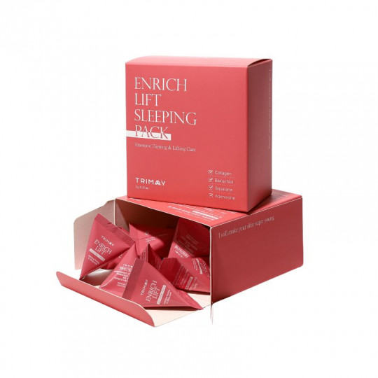 TRIMAY Enrich Lift Sleeping Pack naktinė veido kaukė su kolagenu, 20x3 g