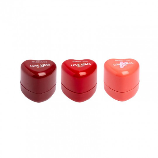 MAGIC STUDIO lūpų balzamas su spalva Love Vibes, 6 g (pak 18vnt., 3 spalvos)