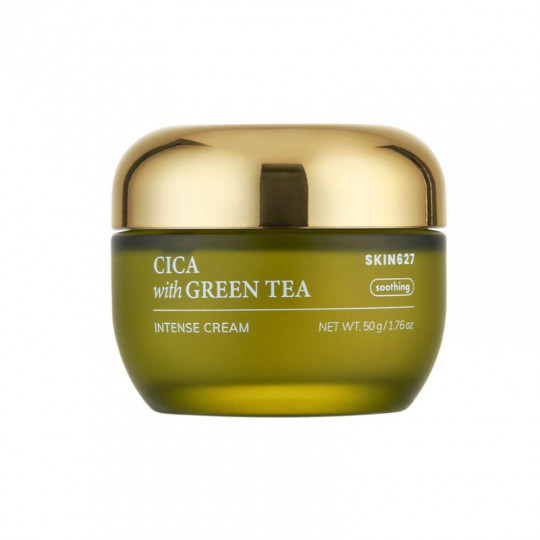 SKIN627 veido kremas raminamasis su cica ir žaliąja arbata, 50 g
