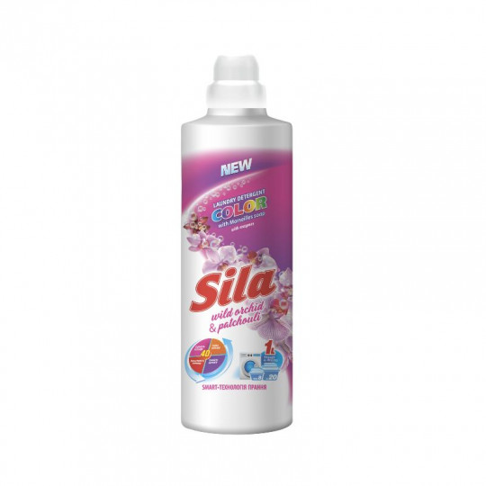 SILA skalbimo priemonė orchidėjų ir pačiulų aromato Color, 1000 ml