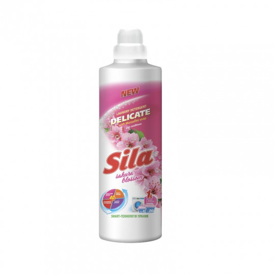 SILA skalbimo priemonė sakuros žiedų aromato Delicate, 1000 ml