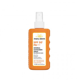 MARUDERM SPF50+ mineralinis kūno kremas nuo saulės Purškiklis jautriai odai, 200 ml