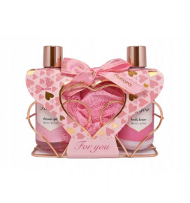 AURORA FOR YOU dovanų rinkinys, 3 pozicijos, White Tea 2x180ml dušo žėlė, kūno losijonas, kempinė