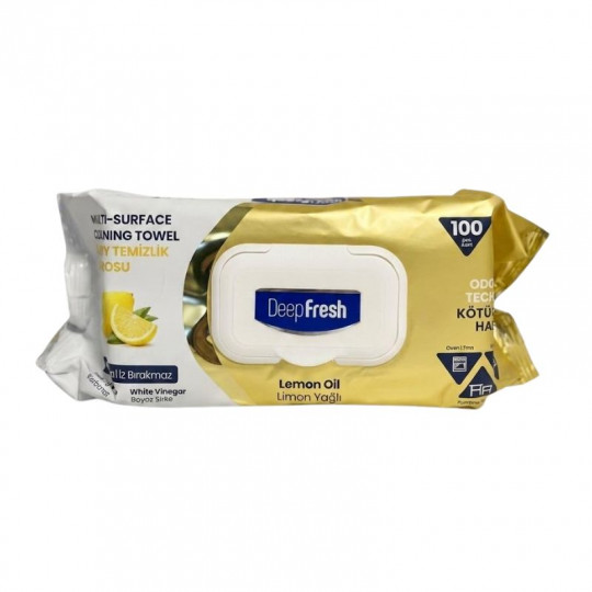 Deep Fresh Multi-Surface Cleaning Wipes LEMON 100'pcs.