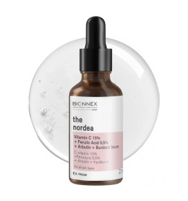 BIONNEX Nordea C Vitamin 15% + Ferrulic Acid 0,5% + Burdock, antikoksidacinis veido serumas,30 ml
