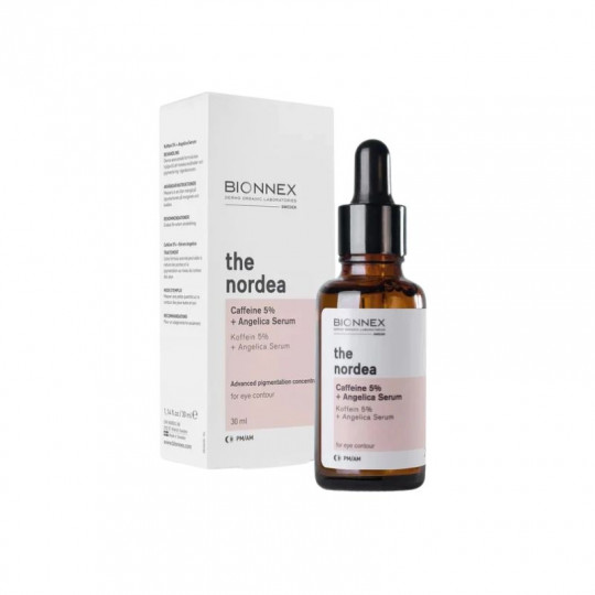 BIONNEX Nordea Caffeine 5% + Angelica, paakių sričiai, 30 ml