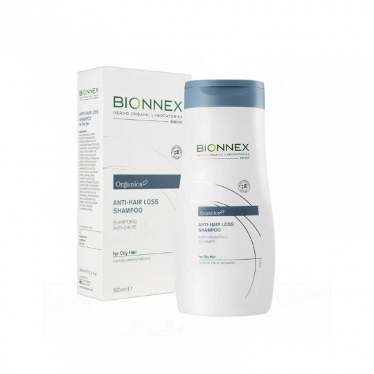 BIONNEX Organica šampūnas nuo plaukų slinkimo riebiems plaukams, 300 ml