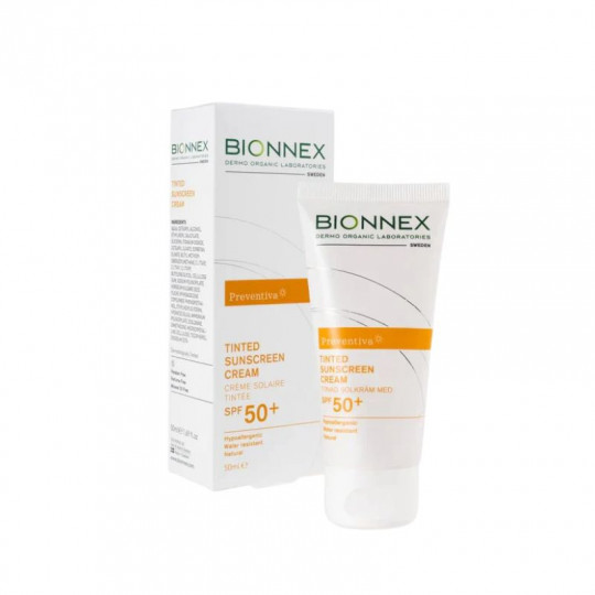 Bionnex Preventiva apsauginis tonuotas kremas nuo saulės SPF 50+, 50 ml