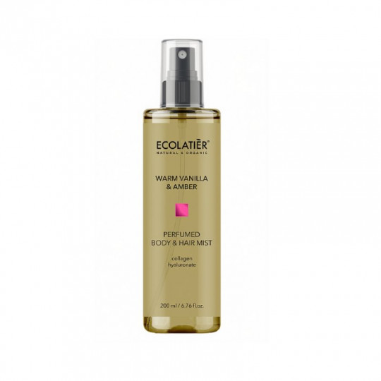 ECOLATIER parfumuota dulksna kūnui ir plaukams Warm Vanilla&Amber, 200 ml