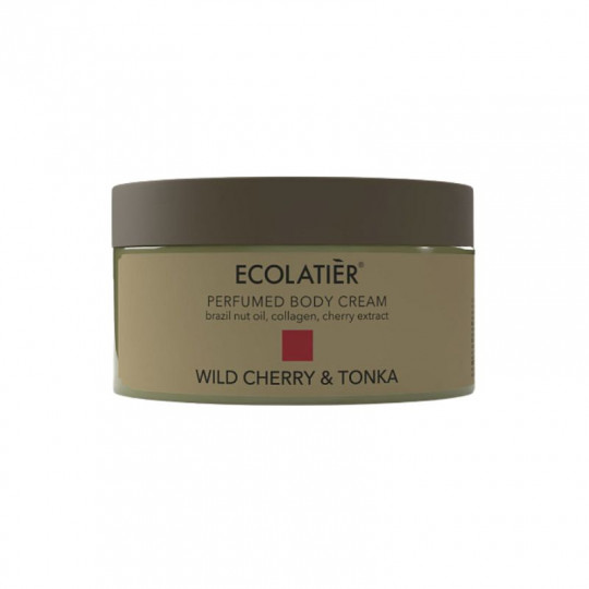 ECOLATIER parfumuotas kūno kremas Wild Cherry&Tonka, 250 ml