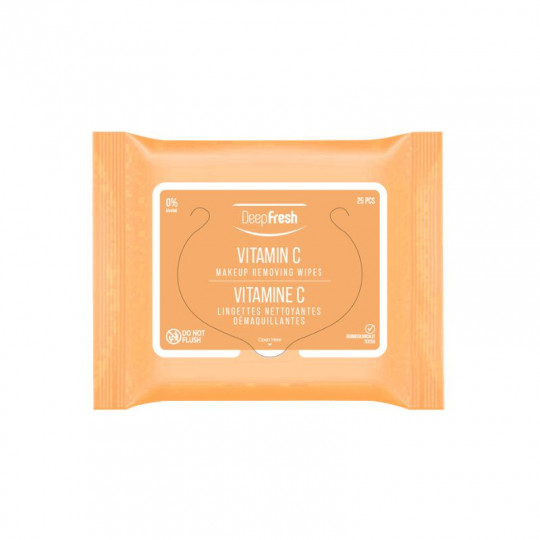 DEEP FRESH drėgnos servetelės makiažo šalinimui Vitaminas C, 25 vnt