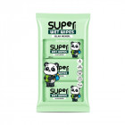 SUPER MINI drėgnos servetėlės Panda, 8x8 vnt