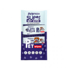 DOYFRESH MINI Pet Care Wet Wipes, 8×8 pcs