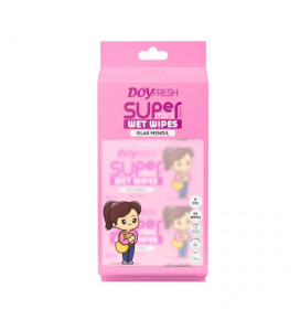 DOYFRESH MINI Pink Wet Wipes, 8×8 pcs
