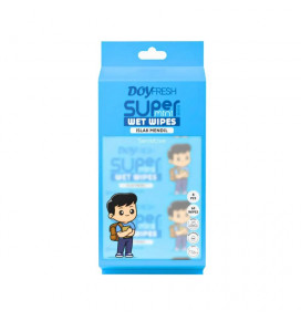 DOYFRESH MINI Blue Wet Wipes, 8×8 pcs