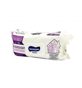 BONEYM Surface Cleaning Wipes, Lavender Scent, 100 pcs