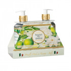 FIORENTINO skystų muilų dovanų rinkinys Bergamotė ir Gardenija, 2 × 500 ml