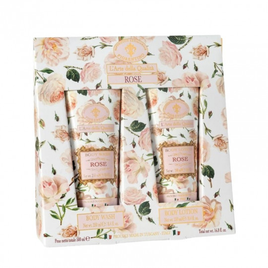 FIORENTINO Bath Gift Set Rose Body Wash 250 ml Body Lotion 250 ml