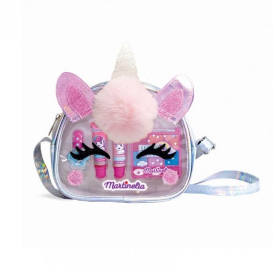 MARTINELIA kosmetikos rinkinys rankinuke Little Unicorn (nagu lakas, 2lūpų blizgiai, akių šeš.6)