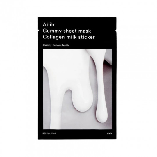 ABIB Gum Sheet Mask Collagen Milk Sticker veido kaukė, 1vnt. x 27 ml
