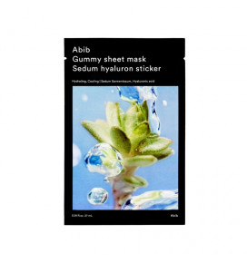 ABIB Gummy Sheet Mask Sedum Hyaluron Sticker veido kaukė, 1vnt x 27 ml