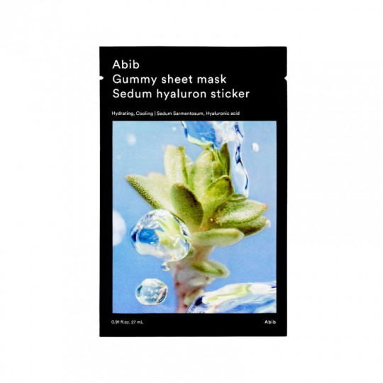 ABIB Gummy Sheet Mask Sedum Hyaluron Sticker veido kaukė, 1vnt x 27 ml