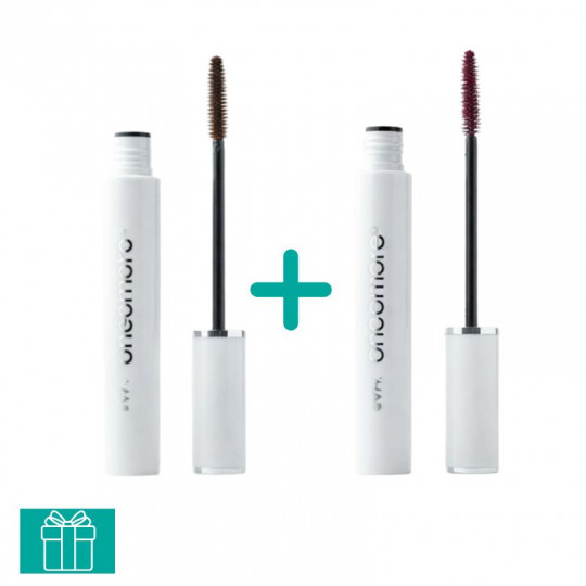 ONCEMORE MASCARA Blakstienų termo tušas rudas, 9 ml