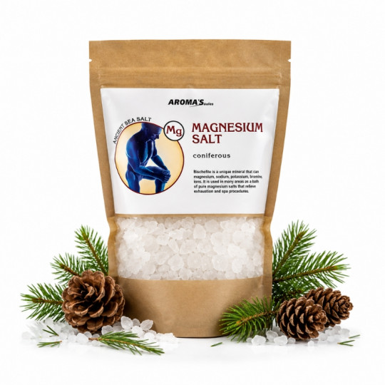 AROMA'SAULES vonios druska natūrali su spygliuočiais, 1 kg