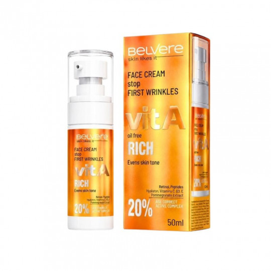 BELLE JARDIN Belvere Rich VitA atkuriamasis sodrios tekstūros veido kremas, 50 ml