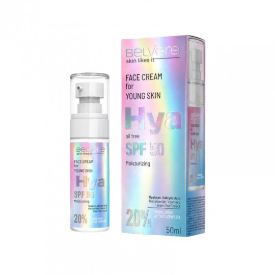BJ Belvere SPF 50 Hya Moisturizing Face Cream, 50 ml