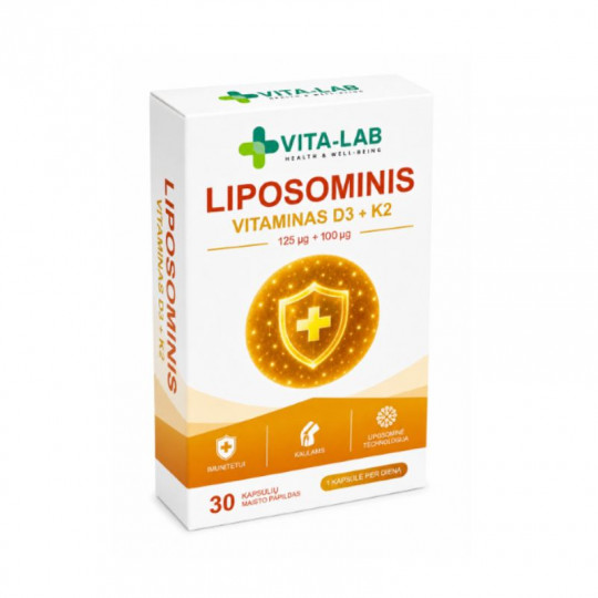 VITA-LAB Liposominis Vitaminas D3 5000TV+K2 100ug N30