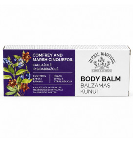 HERBAL TRADITIONS balzamas kūnui Kaulažolė ir sidabražolė, 75 ml
